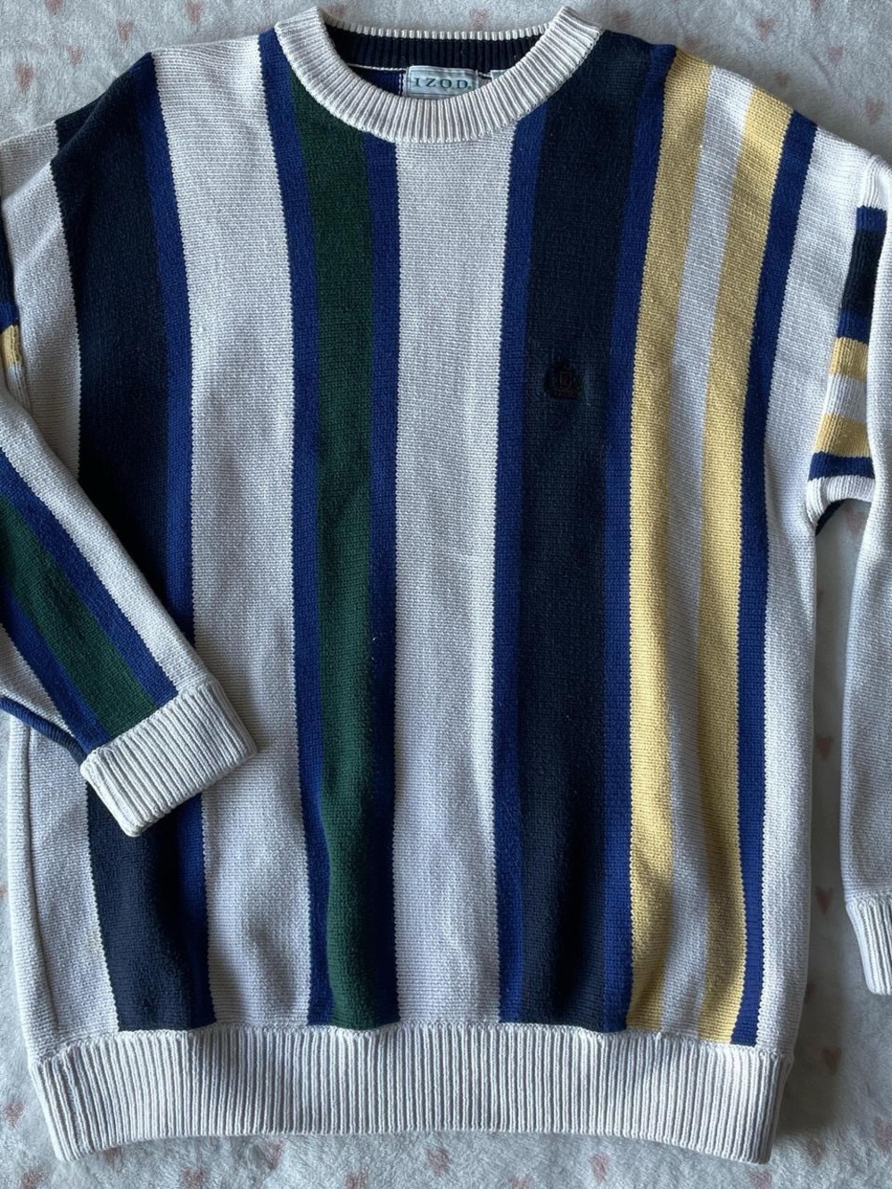 Blue, Yellow and Green Striped Sweater